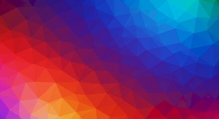 Obraz premium Abstract Colorful Low Polygonal Background Vibrant Red Blue Gradient Geometric Texture