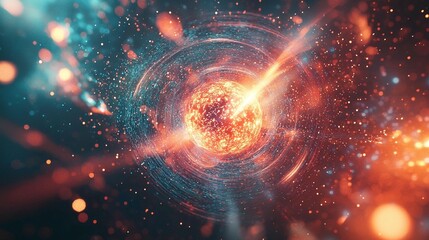 Cosmic Vortex: Energy Burst