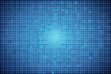 Abstract Blue Square Background with Math Chalkboard Texture - High Depth of Field Stock Photo