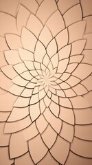 Obraz premium Intricate floral design showcases harmony of curves and symmetry in a serene environment