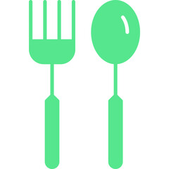 Fork and Spoon icon single vector illustration