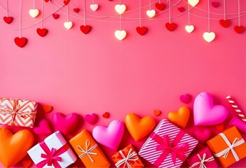 A pink birthday card with candles celebrates love and romantic occasions