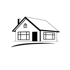 Modern House Architectural Design: Simple Home Sketch - Real Estate Property