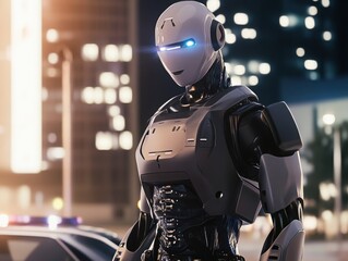 Fototapeta premium robot in the city