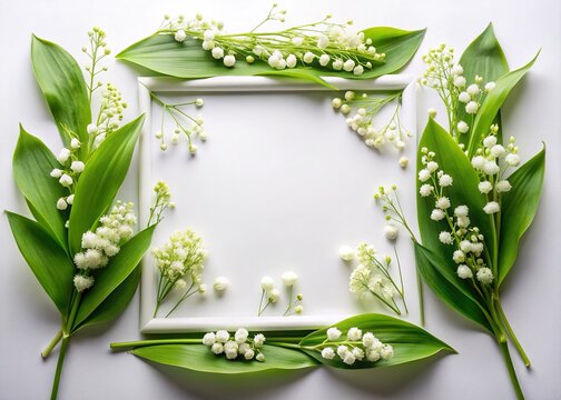 Delicate Spring Blooms: Lily of the Valley & Hellebores Flat Lay