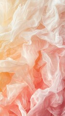 Fototapeta premium Soft Textured Fabric Background in Warm Orange and White Shades