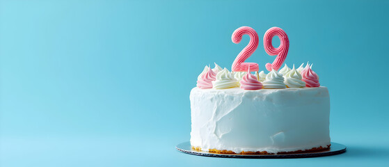 Happy Birthday 29th on the cake