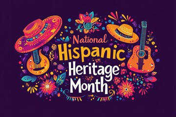 Vibrant design celebrating National Hispanic Heritage Month