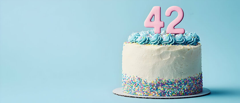 Happy Birthday 42th on the cake