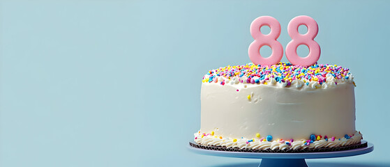 Happy Birthday 88th on the cake