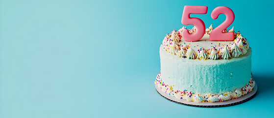Happy Birthday 52th on the cake