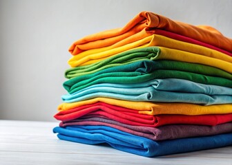 Vibrant clothes tower, architectural detail.