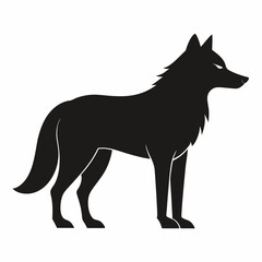black wolf vector illustration