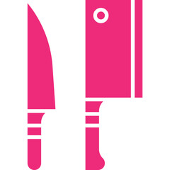 Kitchen Knives icon single vector illustration