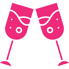 Wine Glasses icon single vector illustration
