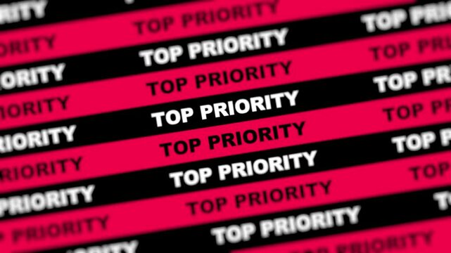 Top Priority Text Animation background 4K resolution.