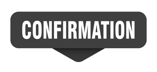 confirmation sticker. confirmation sign on transparent background