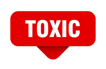 toxic sticker. toxic sign on transparent background