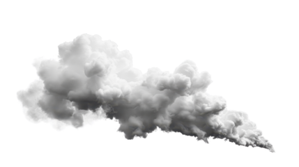White smoke or cloud isolated on transparent background