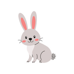 Adorable and Cute Cartoon Bunny Illustration Perfect for Easter and Spring Festivities