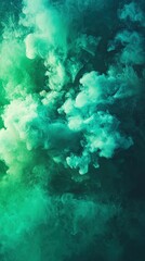 Obraz premium Vibrant Swirling Green Smoke in Abstract Background Design