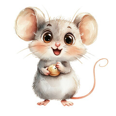 Playful Mice in Watercolor Style
