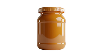 Glossy plastic jar with transparent background for easy isolation