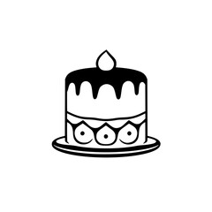 A delectable chocolate cake, perfect for birthdays or any special occasion. This image showcases a rich, creamy dessert with intricate details, capturing the essence of sweetness and celebration.