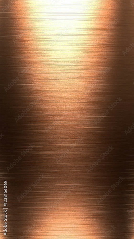 Poster smooth copper metallic surface with subtle brushed pattern