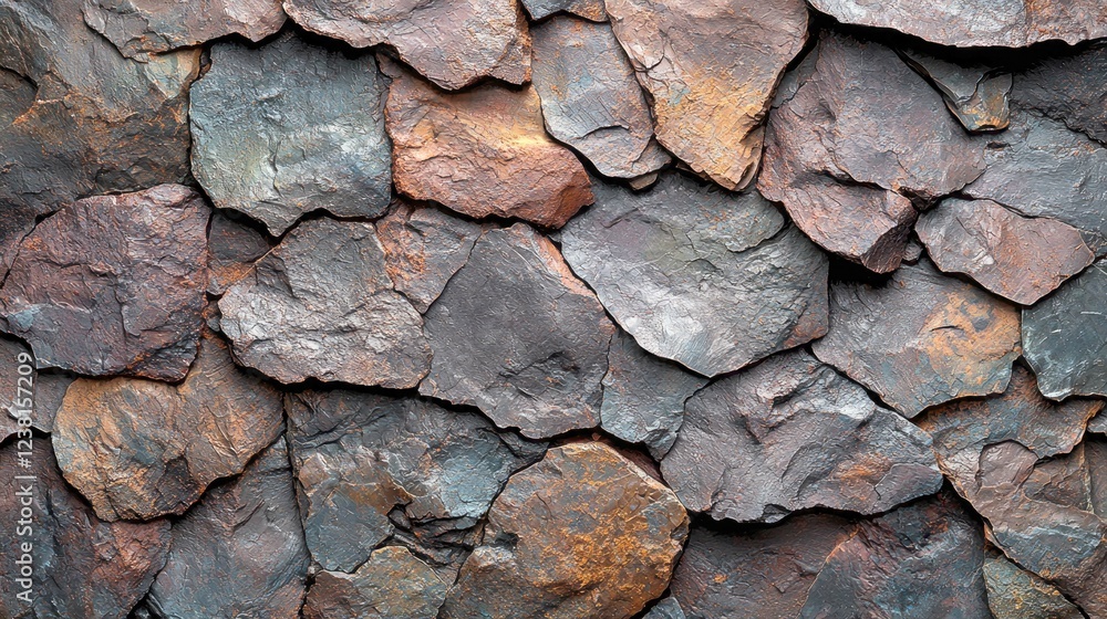 Aufkleber rustic stone wall texture: awe-inspiring background image for design projects