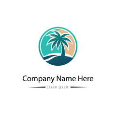 Fototapeta premium Palm tree logo