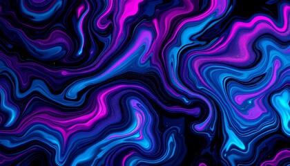 Obraz premium Liquid Galaxy: Swirling Blues, Purples, and Cosmic Sparkle