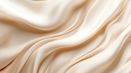 Obraz premium Elegant Cream Satin Fabric Texture for Background and Design Projects
