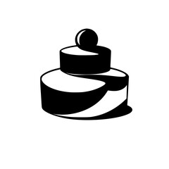 A delectable two-layered cake, adorned with a delightful swirl and a single cherry on top. Perfect for birthdays, weddings, or any special occasion.