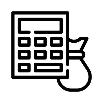recommend clip art: calculator line icon