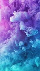 Fototapeta premium Vibrant Purple and Blue Smoke Swirls on a Colorful Background
