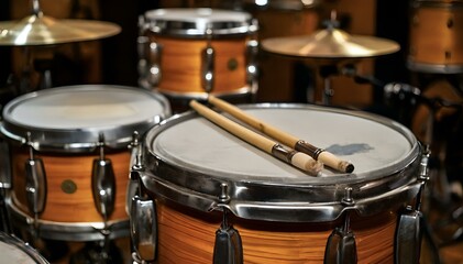 drum and drumsticks