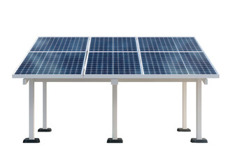 Solar Panel Set on White Background for Renewable Energy Concept