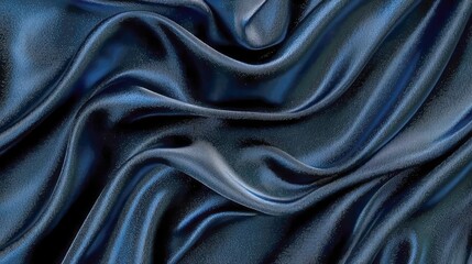 Fototapeta premium Elegant Blue Silk Fabric Texture: Luxurious Drapery and Smooth Waves Background