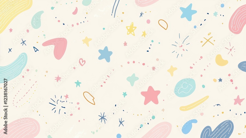 Poster colorful abstract design with shapes and patterns for creative projects