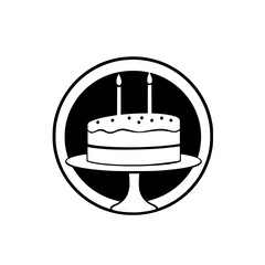 A delightful birthday cake with two candles, a symbol of sweetness and celebration. Perfect for adding a touch of festive cheer to any project.