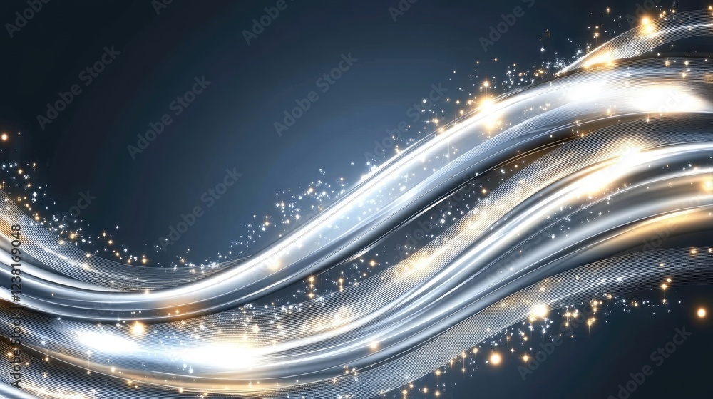 Aufkleber futuristic design with digital waves and circuit elements, showcasing advanced tech in vibrant color