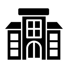 Government Building Glyph Icon Design