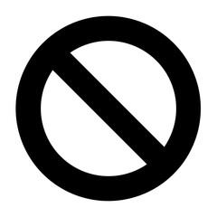 Forbidden Sign Glyph Icon Design
