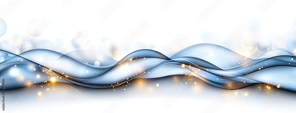 Poster futuristic design with digital waves and circuit elements, showcasing advanced tech in vibrant color