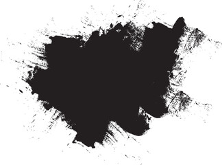 black brush painting banner label artistic grunge graphic element