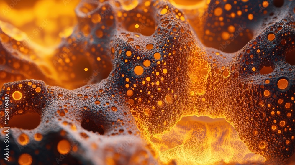Poster 3d render of particles forming intricate patterns like fractals, dynamically shifting and pulsing wi