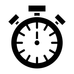 Stopwatch Glyph Icon Design