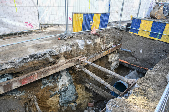 travaux chantier canalisation voirie rue route