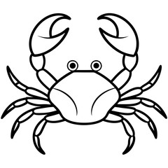 Vector of crab on white background.
